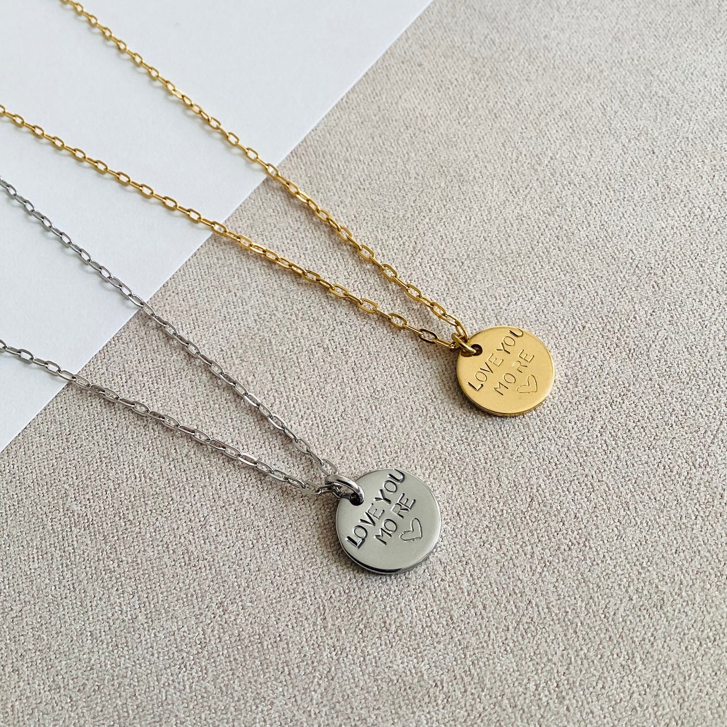 collier estampé love you more
