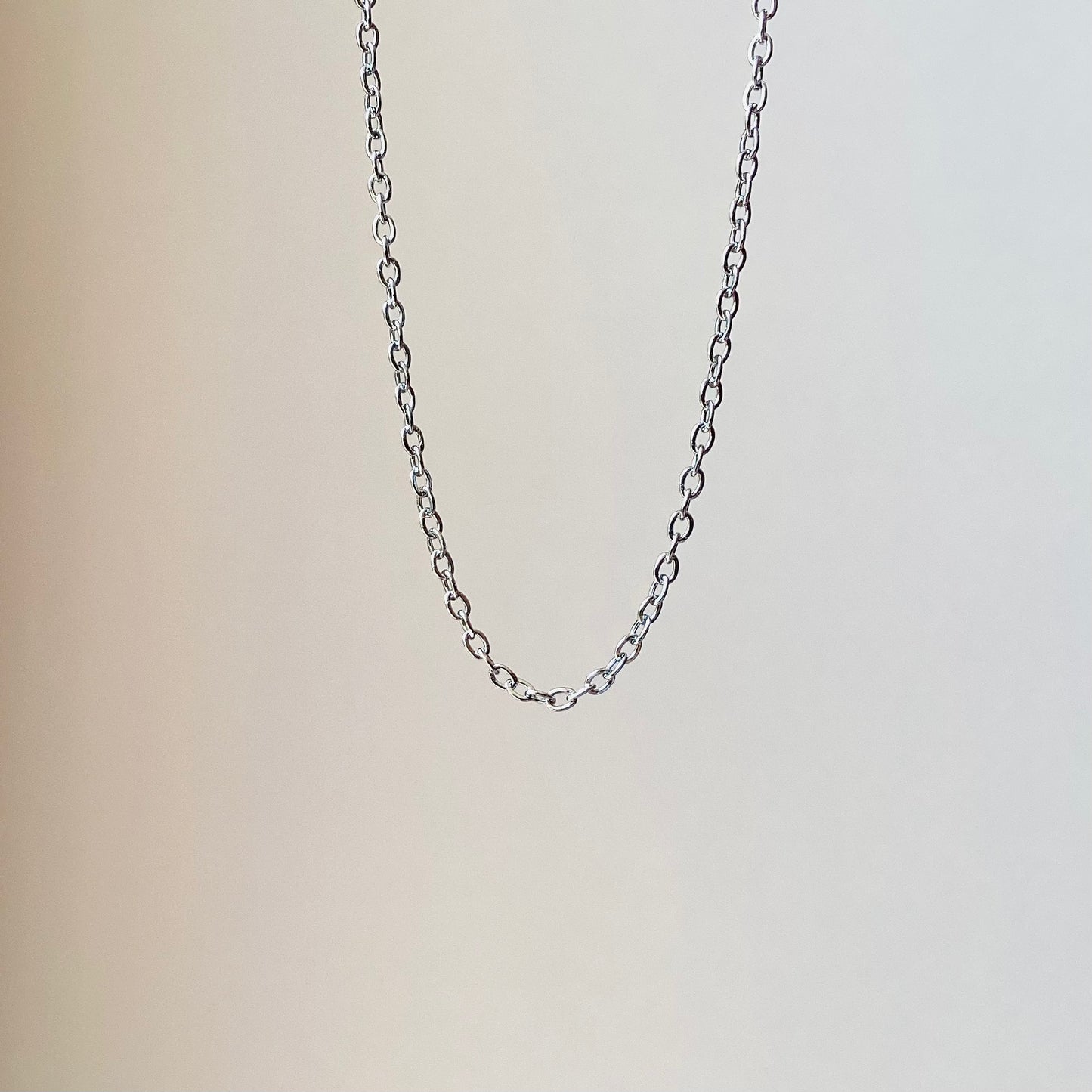 collier fine chaine argente