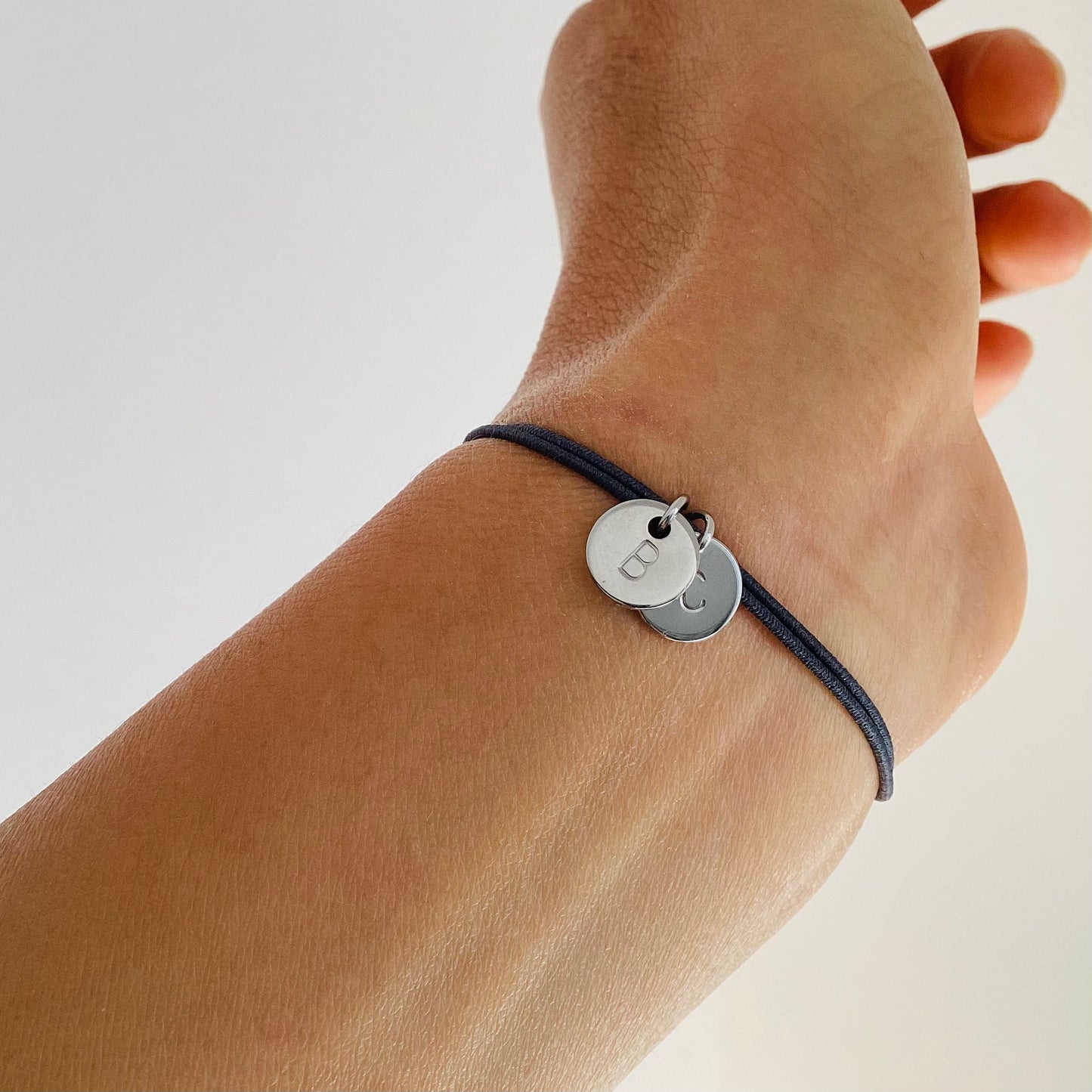 bracelet cordon personnalisé en acier inoxydable argente