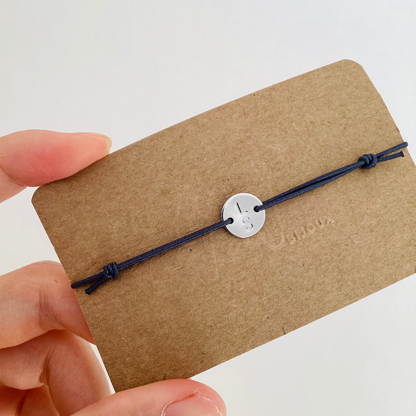 bracelet deux initiales estampes