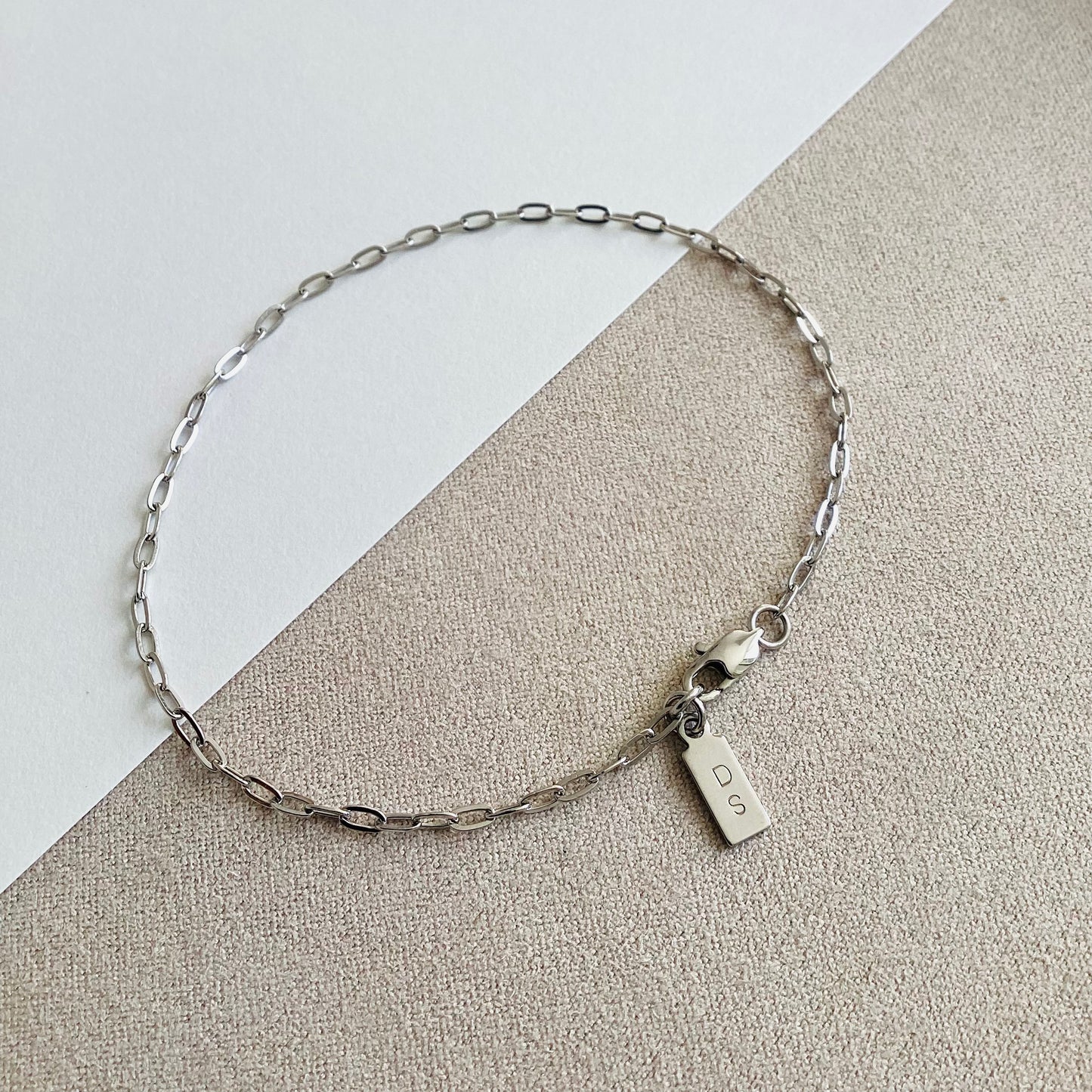bracelet personnalisé estampé initiales