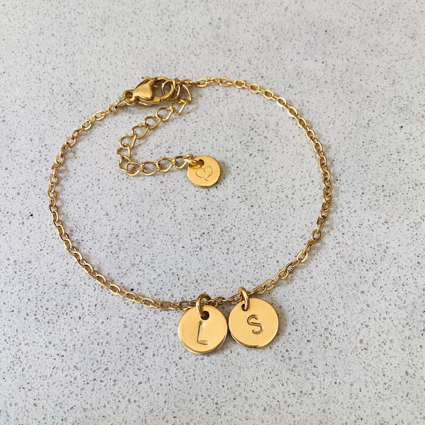 bracelet personnalisé pendentifs ronds