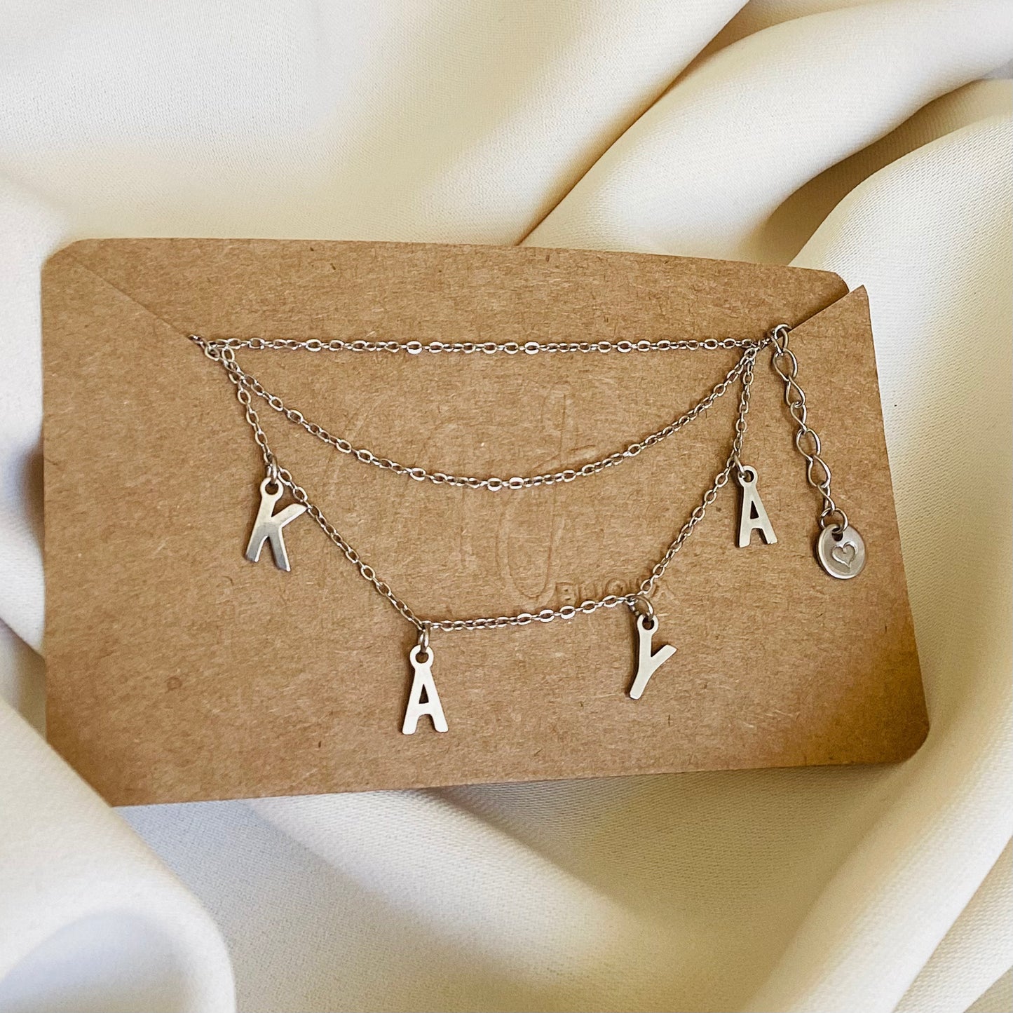 collier prénom en acier inoxydable