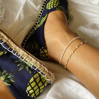 AQUA | Cultured Pearl Ankle Bracelet