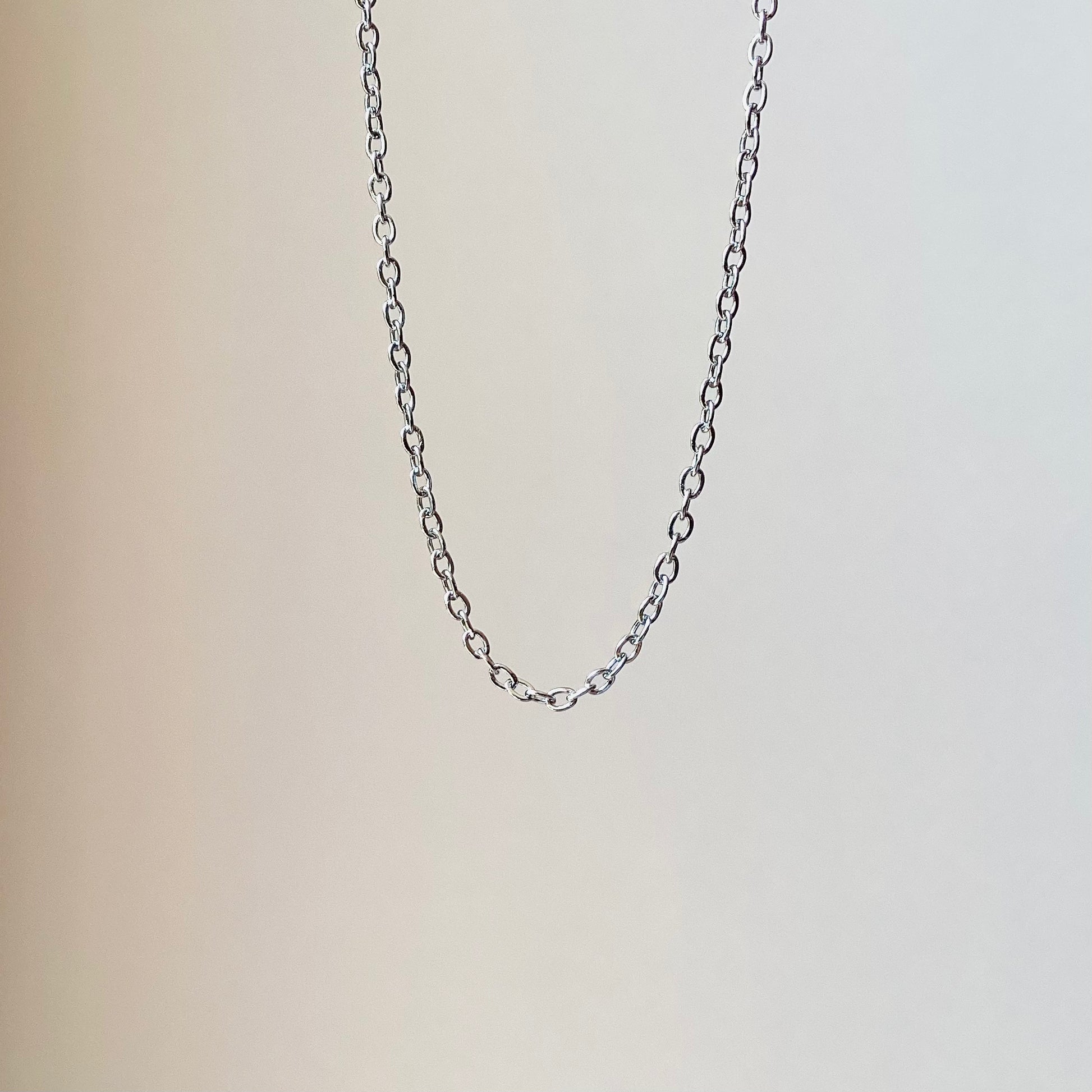 collier fine chaine argente