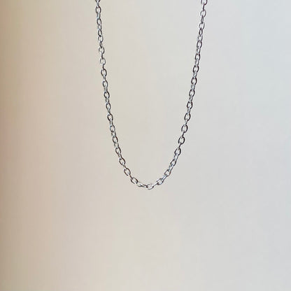 collier fine chaine argente