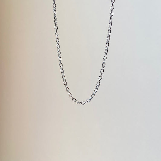 collier fine chaine argente