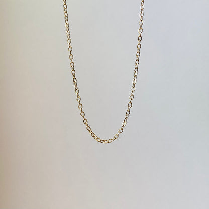 collier fine chaine dore