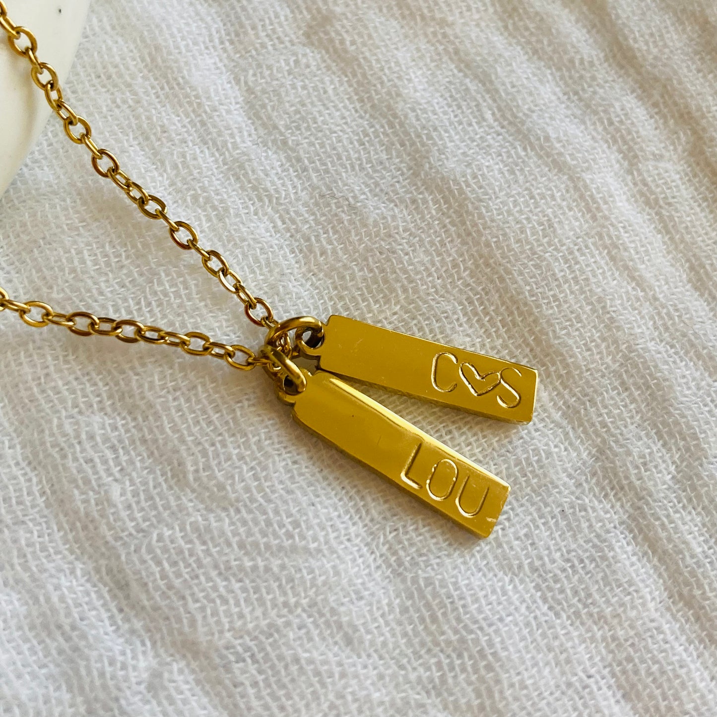 collier personnalisé doré